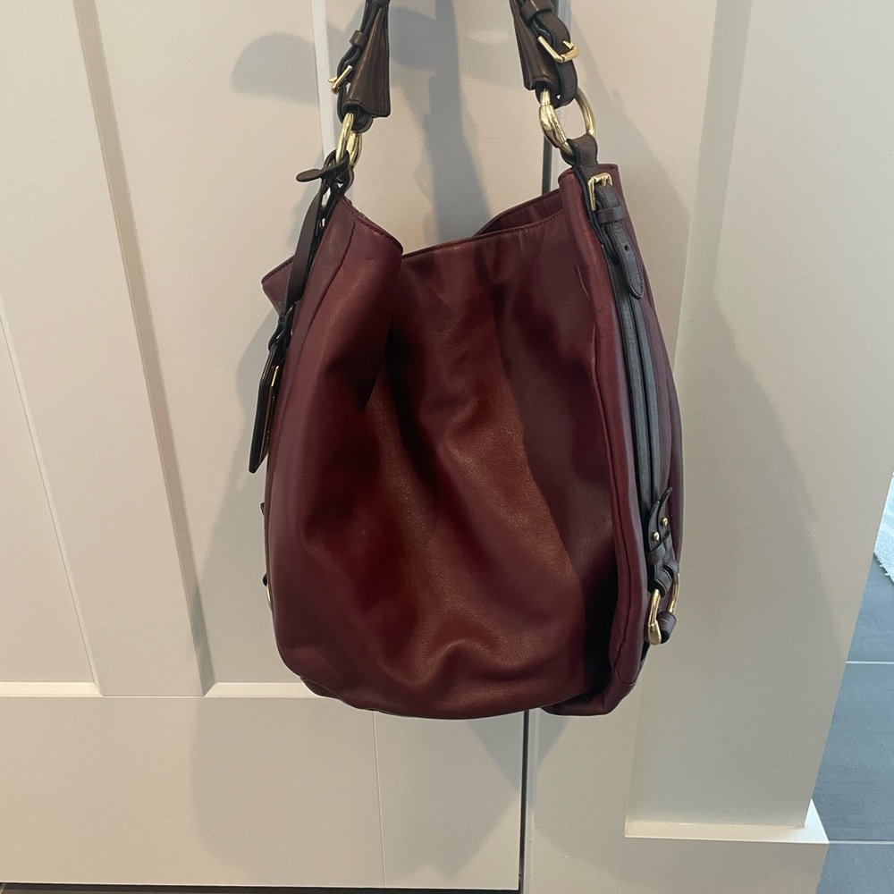 Ralph Lauren burgundy purse-very big and deep